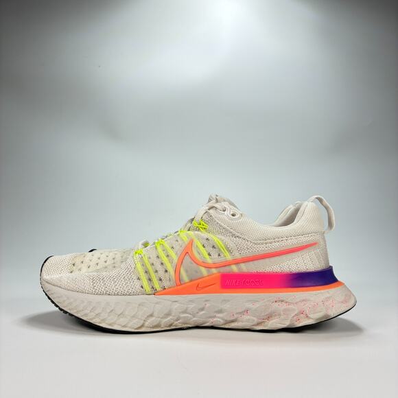 Nike React Infinity Run Flyknit 2 White Running Shoes DJ5928-001 Womens Size 6.5 - Picture 4 of 10